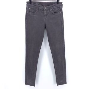Kut from the Kloth Women Pants Mia Toothpick Skinny 6 Grey Corduroy Stretch